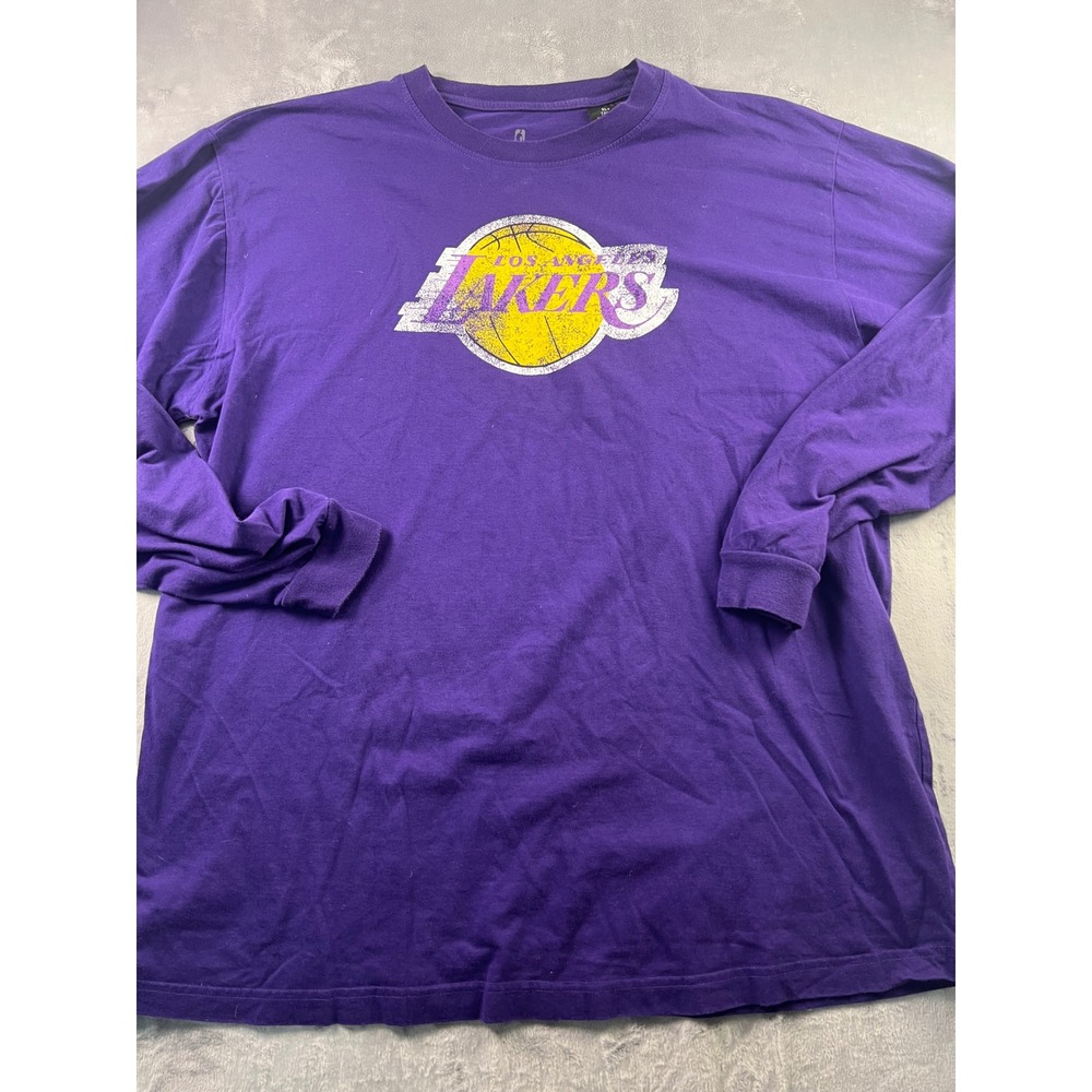 Fanatics NBA Los Angeles Lakers Purple Long Sleeve Graphic Tee Shirt XLT Tall